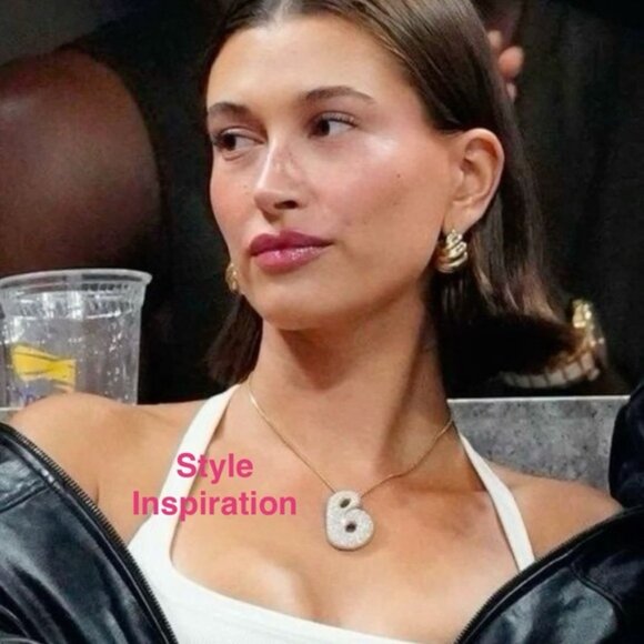 “Hailey” Bubble Bling Letter Necklace - Picture 3 of 5